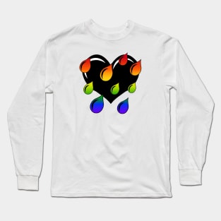 Rainbow Weeping Heart Long Sleeve T-Shirt